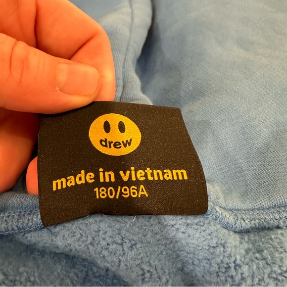 Drew House Hoodie size L Sky Blue Justin Bieber - Picture 12 of 16